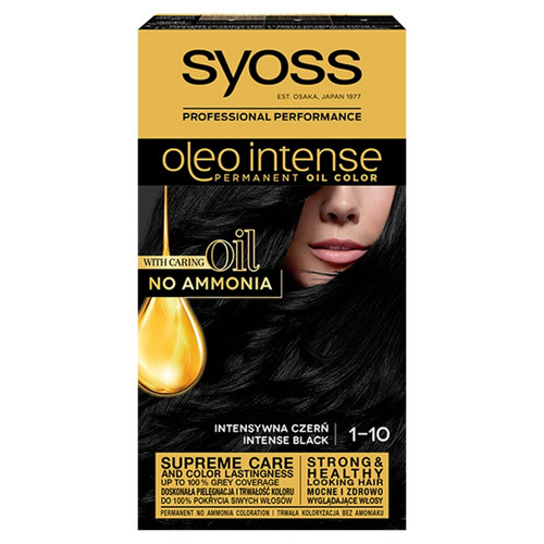 Schwarzkopf Syoss Hair Dye Oleo 1-10 Intense Black