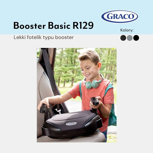 Graco Booster Basic i-Size Car Seat Hunter , 135−150 cm/7-12y