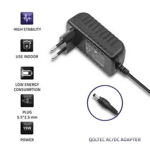 Qoltec Charger 19W 9V 2.1A