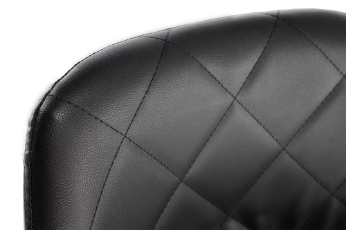 Bar Stool, faux leather, black/chrome