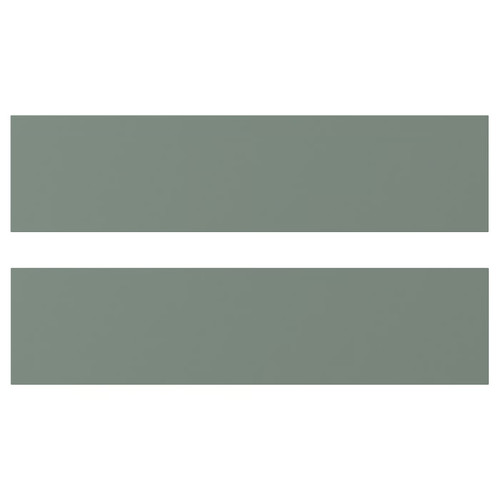NICKEBO Drawer front, matt grey-green, 40x10 cm