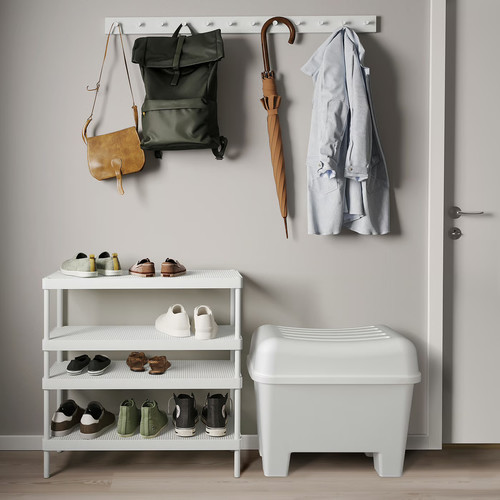 BURSJÖN Stool with storage, white
