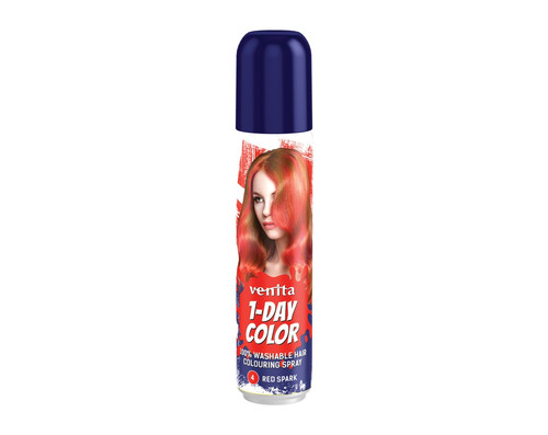 Venita 1-Day Color Washable Hair Colouring Spray no. 4 Red Spark 50ml