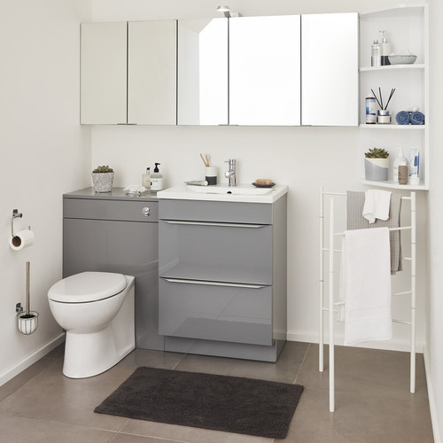 Vanity Basin Cabinet GoodHome Imandra 60cm, grey