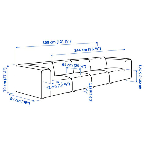 STOCKHOLM 2025 4-seat sofa, Alhamn beige
