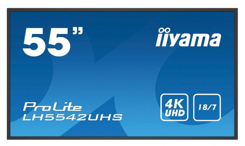 Iiyama 55" Monitor 4K 18/7 SDM IPS LAN PION 500cd/m2 OS8.0 LH5542UHS-B3
