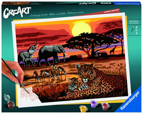 Ravensburger Painting By Numbers CreArt African Landscape 7+