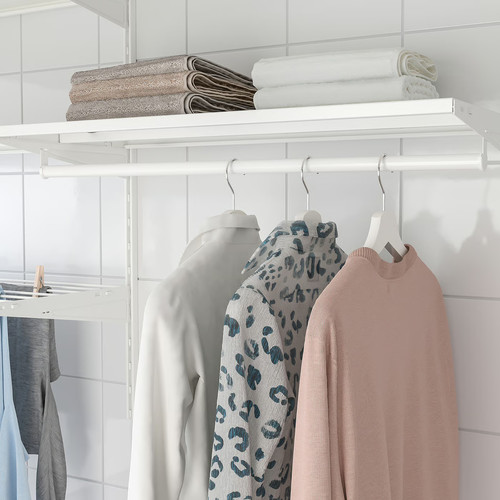 BOAXEL Shelf, metal white, 60x40 cm