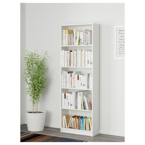 GERSBY Bookcase, white, 60x180 cm