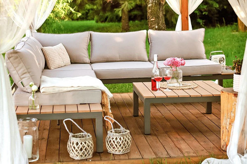 Outdoor Corner Furniture Set BALI, grey