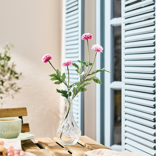 SMYCKA Artificial flower, in/outdoor Chrysanthemums/pink, 75 cm