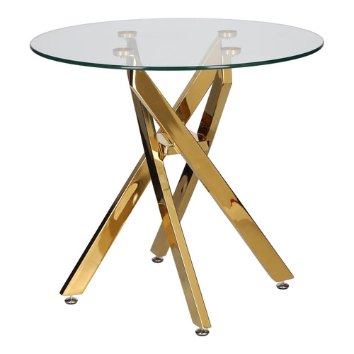 Coffee Table Amber 60cm, transparent/gold
