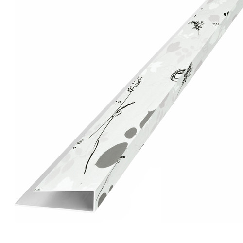 PVC Soffit/Wall Panel Starting Strip 2700 mm, white-grey