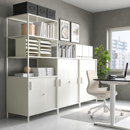 TROTTEN Cabinet combination, white, 240x180 cm