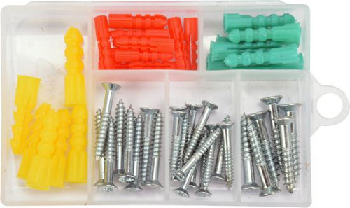 Yato Screw & Wall Plug Set 52pcs