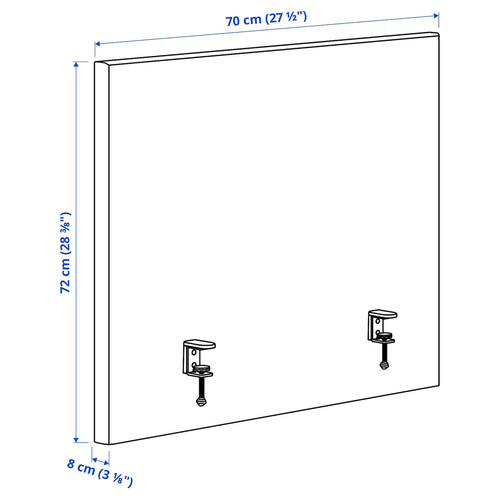 MITTZON Acoustic screen for desk, Gunnared beige, 70x72 cm