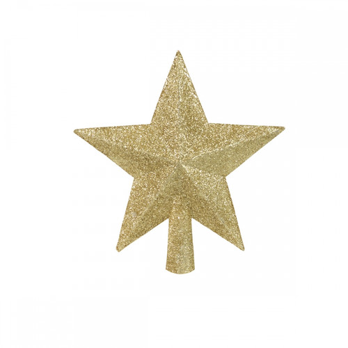 Glitter Christmas Tree Star Ornament, Gold