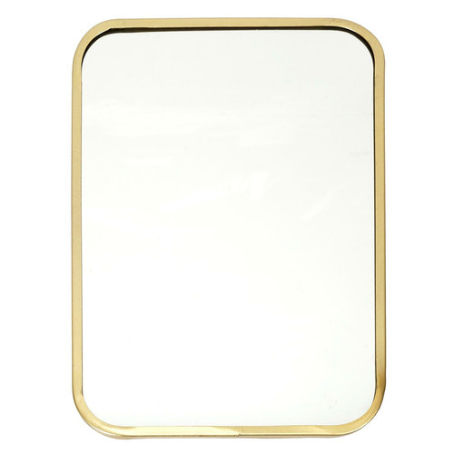 Mirror Arcilla, gold, rectangular