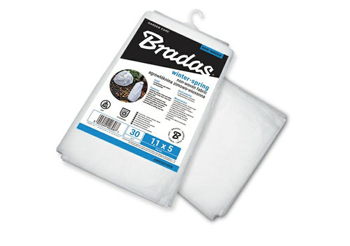 Bradas Non-woven Fabric Winter Spring 30, 1.1x5m, white