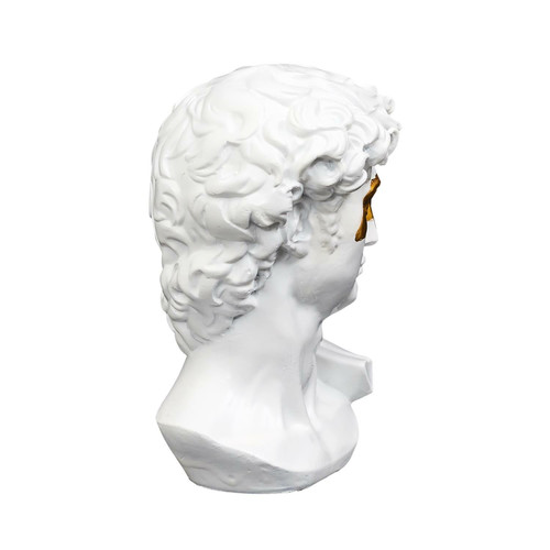 Decoration David Bust, white-gold