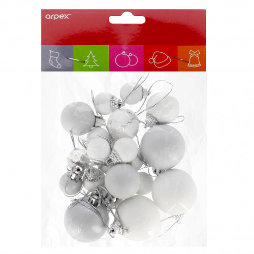 Christmas Tree Bauble Ornament, White