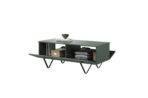 Coffee Table with Storage Scalia 120, matt labrador/black legs