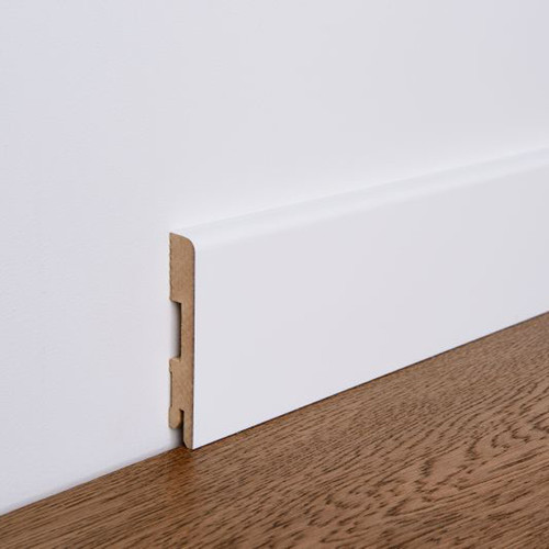 MDF Skirting Board Foge LB1 100 16 x 100 x 2000 mm, semi-matt white