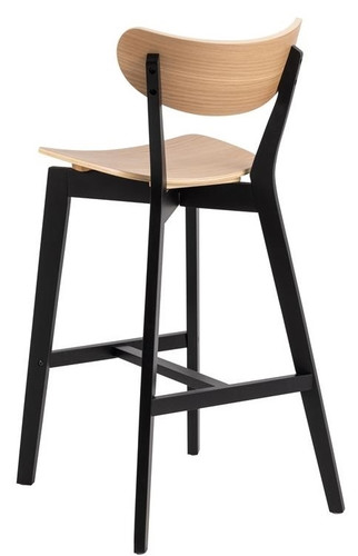 Bar Stool Roxby, black/natural