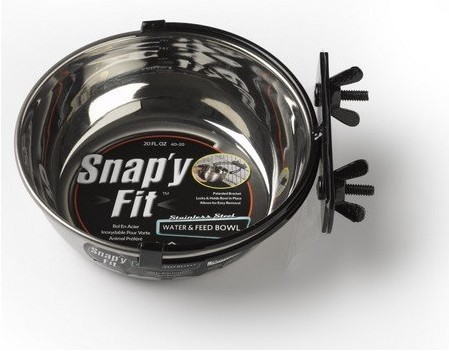 MidWest Snap'y Fit Steel Dog Bowl 600ml