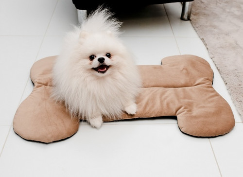 MIMIKO Pets Velvet Dog Mat Bone