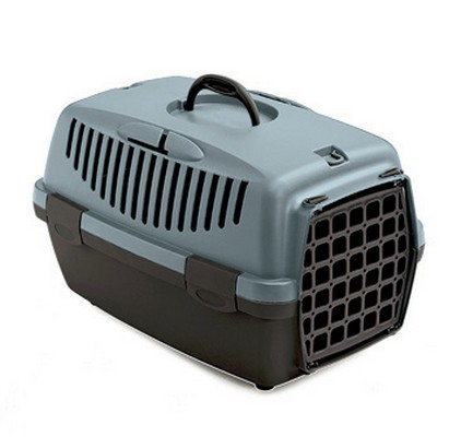 Stefanplast Pet Carrier Gulliver 1, with plastic door, grey/brown