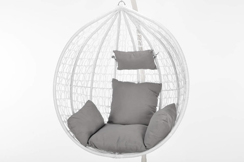 Hanging Cocoon Chair BAHAMA, in-/outdoor, white