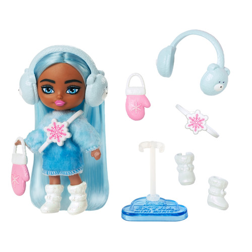 Barbie Extra Mini Minis Travel Doll With Winter Fashion Extra Fly HPN08 3+