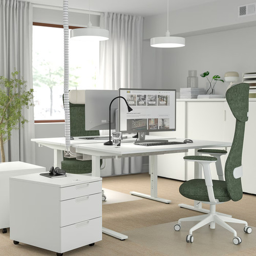 MITTZON Desk, white, 140x80 cm