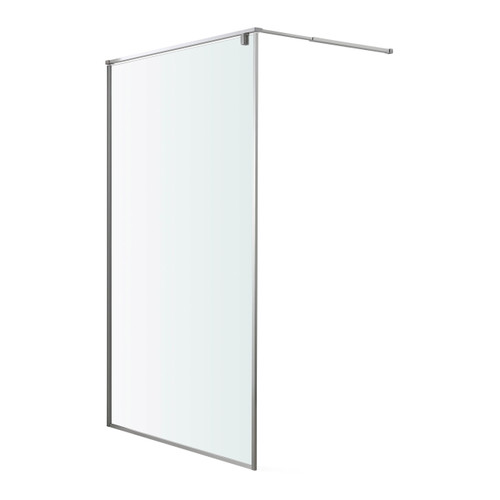 GoodHome Walk-in Shower Ezili 120 cm, chrome/transparent