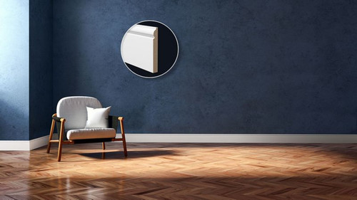 Skirting Board MDF 18x119x2400 mm torus, white