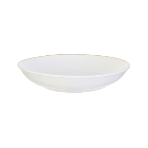 Deep Plate Pearl Gold 20cm, white