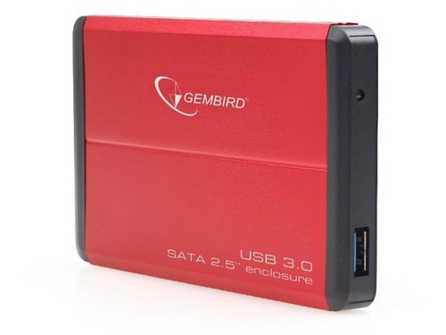 Gembird External HDD Enclosure 2.5'' USB 3.0, red