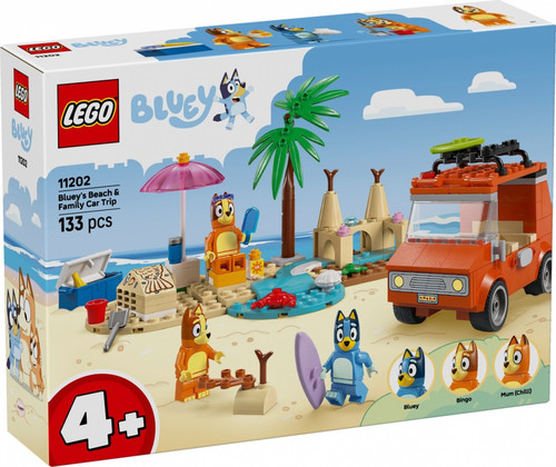 LEGO Bluey's Beach & Family Car Trip 4+