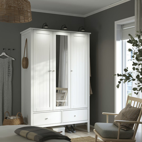 GULLABERG Wardrobe, white, 128x64x201 cm