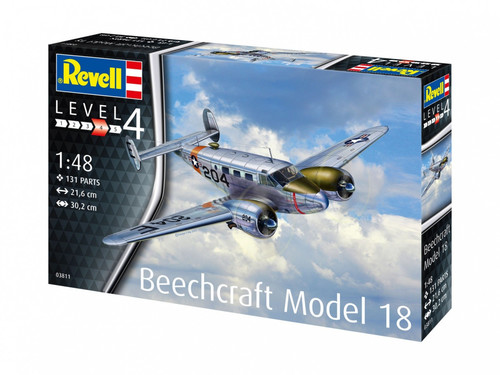 Revell Model Kit Beechcraft model 18 1/48 10+