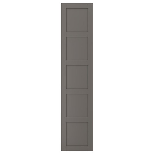 BERGSBO Door with hinges, dark grey, 50x229 cm