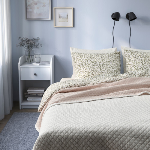 PRAKTVIAL Bedspread, off-white, 260x250 cm