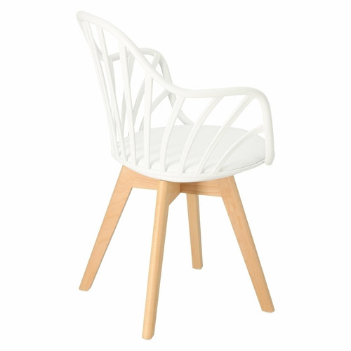 Chair with Armrests Sirena, white