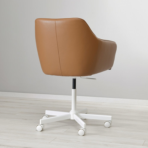TOSSBERG / MALSKÄR Swivel chair, Grann light brown/white