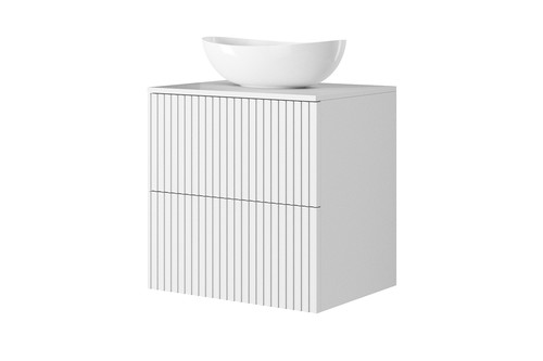 Wall-mounted Wash-basin Cabinet MDF Nicole 60cm, matt white