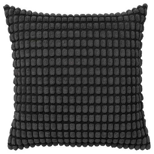 SVARTPOPPEL Cushion cover, anthracite, 50x50 cm