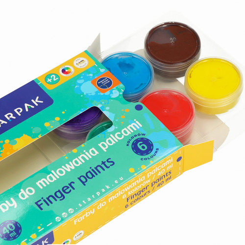 Finger Paints 6 Colours 6x 40ml