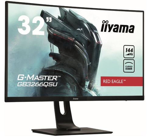 Iiyama 31.5" Monitor VA QHD 144HZ 1MS 1500R DPx HDMIx2 USBx4 GB3266QSU-B1