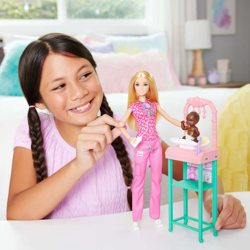Barbie Baby Doctor Doll With Blonde Fashion Doll JCR72 3+